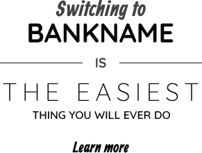 a black and white photo with the words switching to bankname is the fastest thing.
